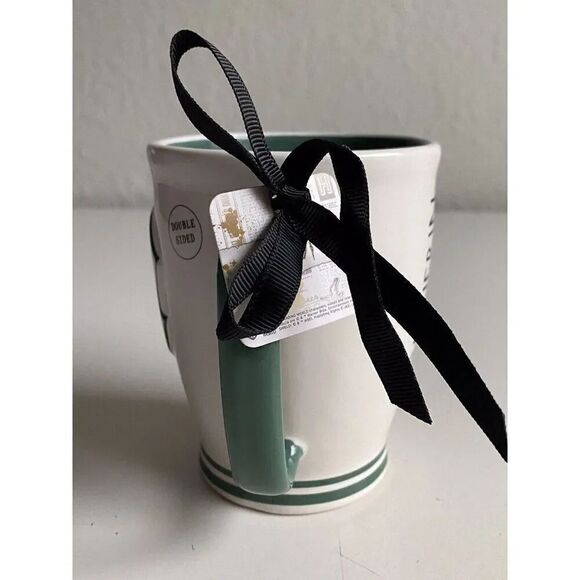 Rae Dunn Hogwarts Slytherin House Mug Harry Potter Double Sided Snake NEW - Picture 3 of 8